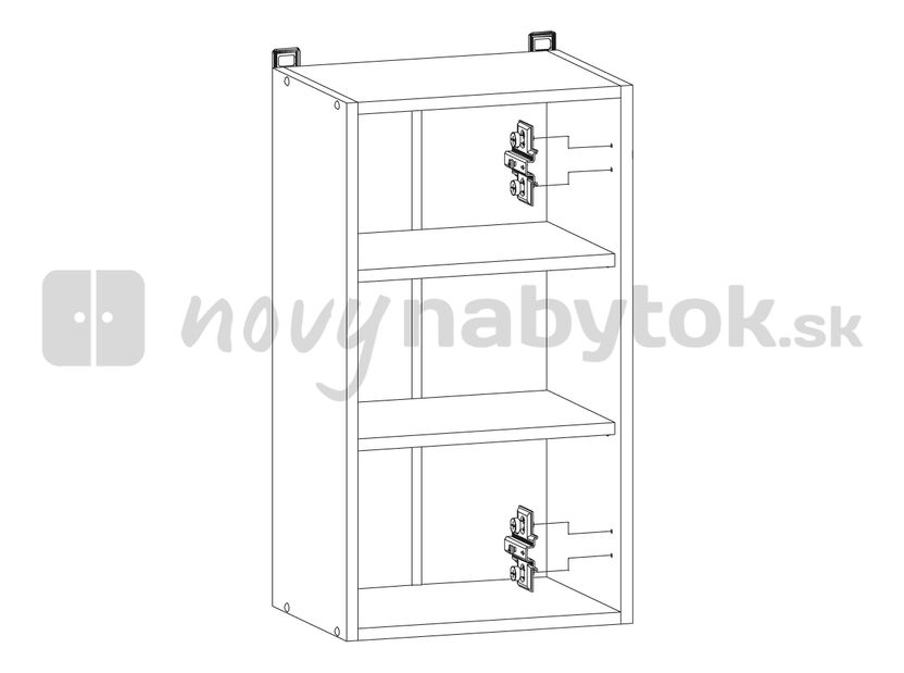 Horná kuchynská skrinka BRW Nika NKG-40/72-L