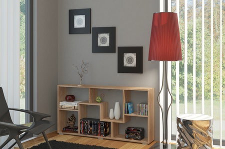 Raft Denny B larg stejar sonoma deschis