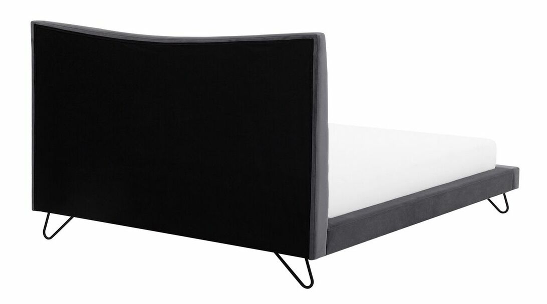 Manželská posteľ 180 cm LANEL (s roštom) (sivá)