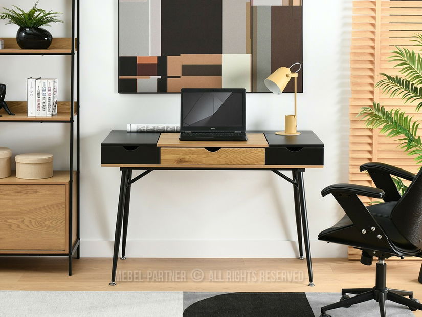 PC stolić Baiden (crni hrast + crna)