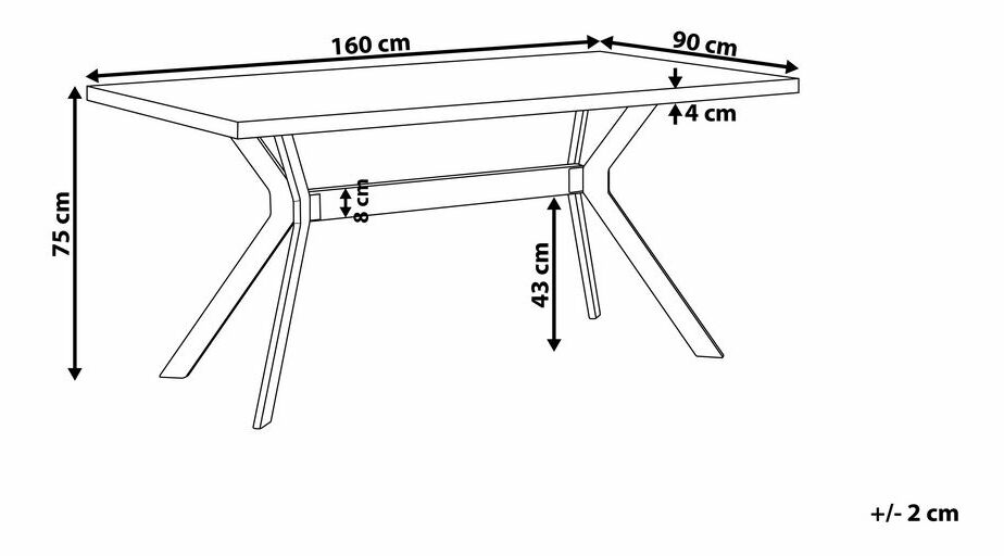 Jedálenský stôl Benos (pre 6 osôb) (svetlosivá)