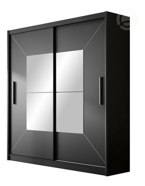 Šatníková skriňa Boston (čierna)