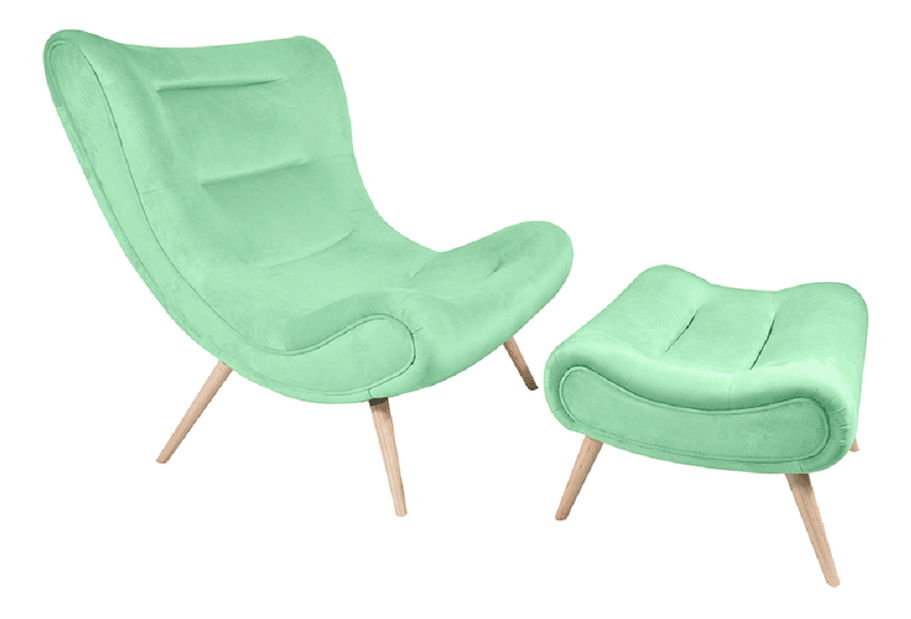 Fotoliu Kam (mentolovo verde)