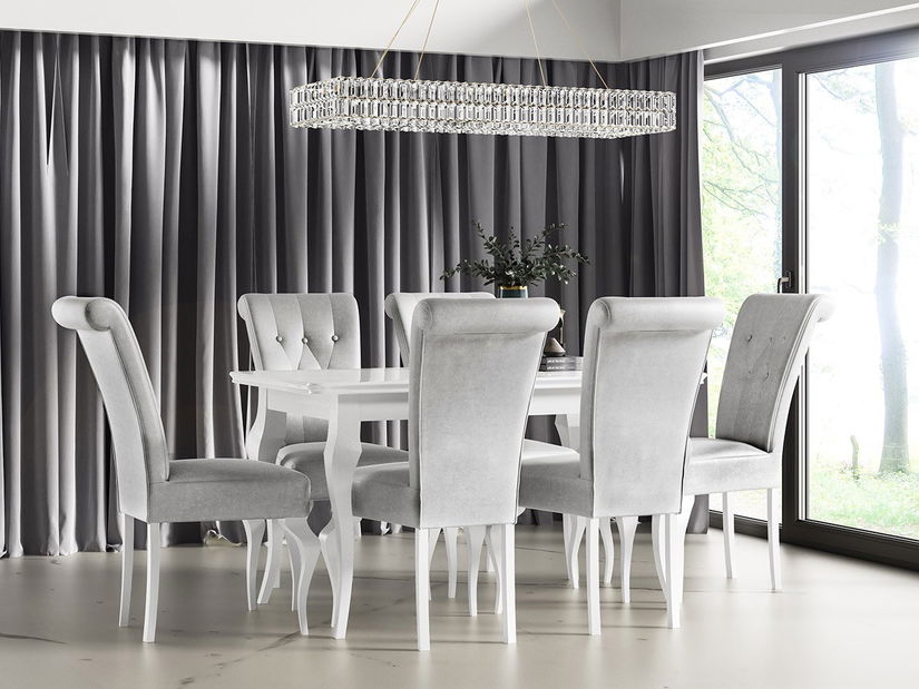 Set sufragerie (pentru 6 persoane) Jundia ST63 (verde închis + alb)