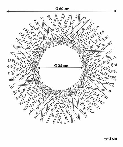 Oglindă de perete Tarazed (negru) 