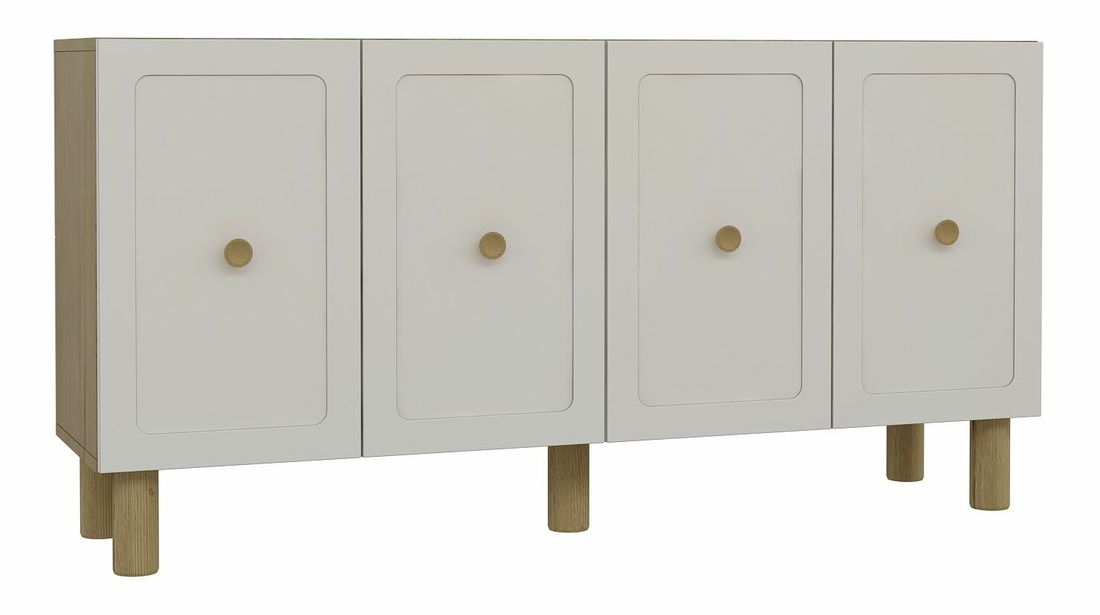 Komoda Rosna (safirni hrast + bijela)