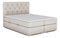 Manželská posteľ Boxspring 160 cm Ronda (krémová) (s úložným priestorom)