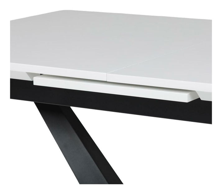 Masă sufragerie extensibilă Hundio (alb) (pentru 4-8 persoane)