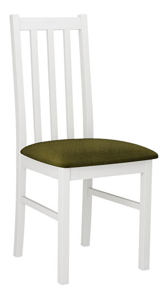Jedálenská stolička Dalam X (biela + olivová)