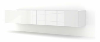 TV stolík/skrinka Banksy 180 (biely lesk)