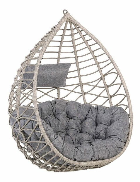 Felakasztható hintafotel ASISA (polirattan) (szürke)