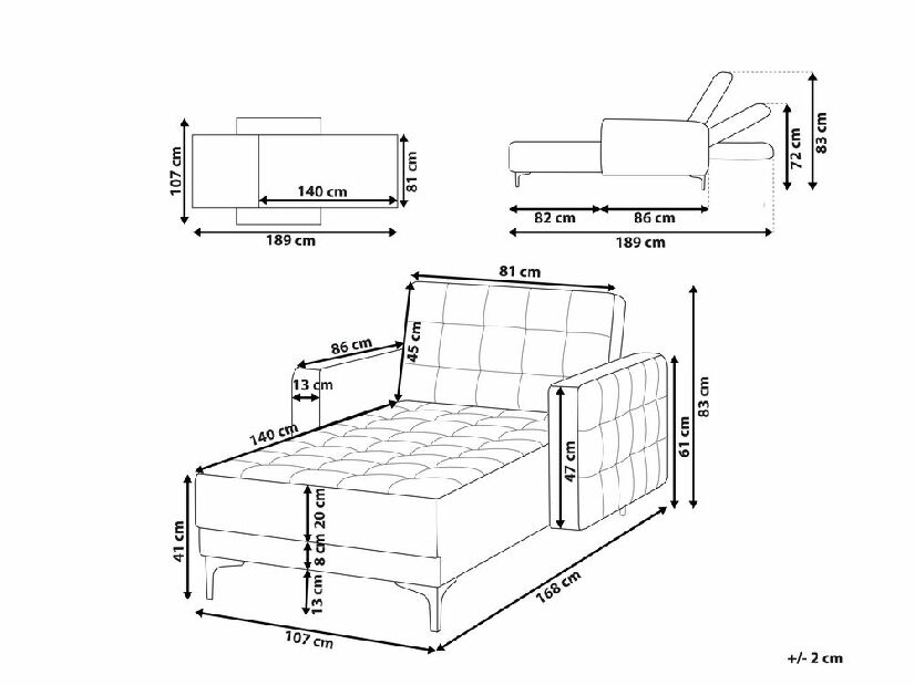 Sofa Aberde (crna)