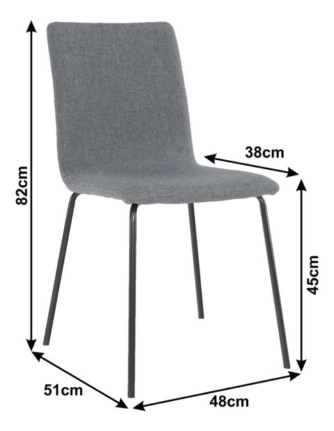 Jedálenská stolička Reye (tmavosivá)