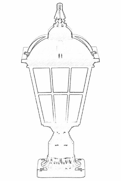 Iluminat de perete pentru exterior Biden (Negru + alb)