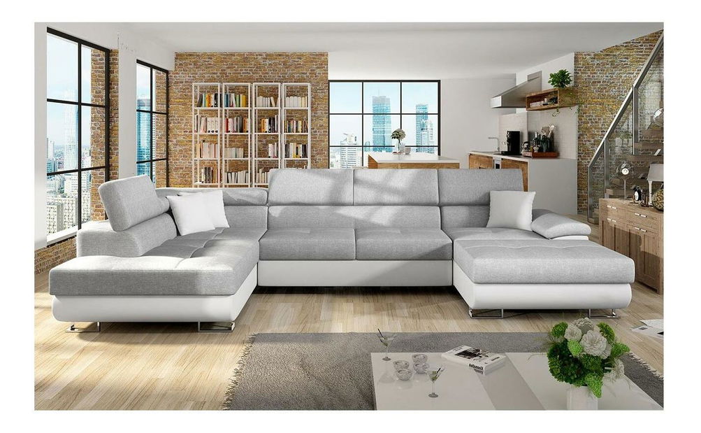 Kutna garnitura Alphard Bis (L) (ekokoža soft 017 + bristol 2460 + ekokoža soft 017)