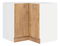 Kutni donji kuhinjski ormarić- Sylrona 89 x 89 DN 1F BB (hrast lefkas + bijela )