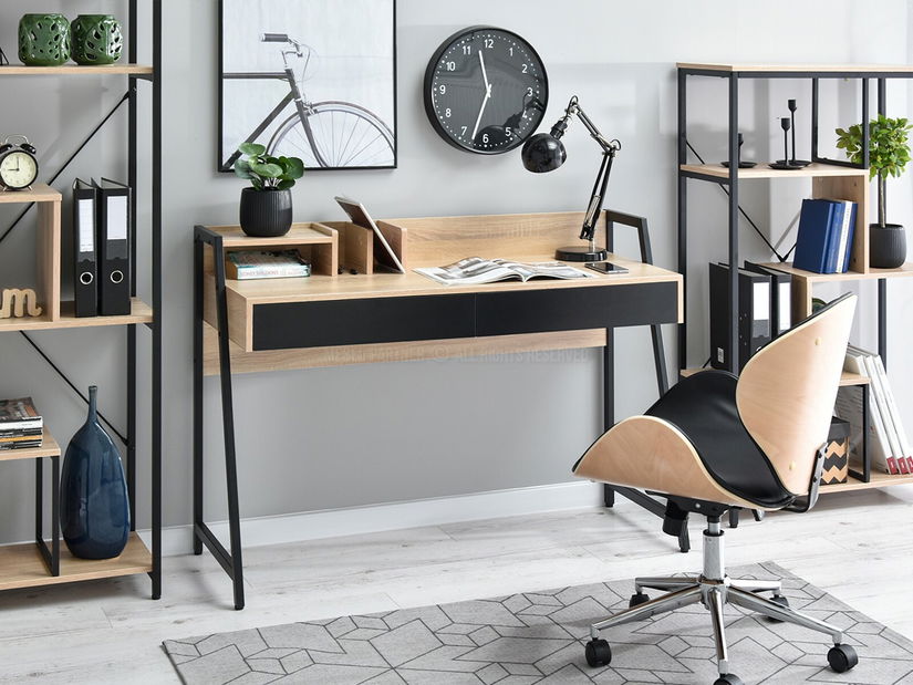 PC asztal Richiel (tölgy + fekete)