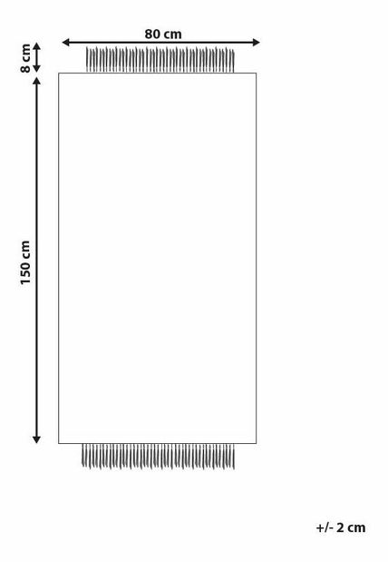 Sada 2 vankúšov 40 x 80 cm Kharta (biela)