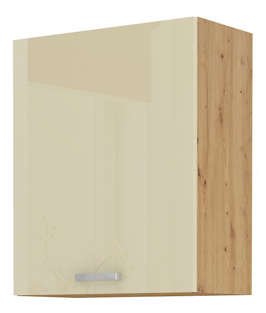 Horná kuchynská skrinka Arryn 60 G-72 1F (dub artisan + lesk krémový)