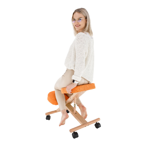 Ergonomická kľakačka Florentina (oranžová + buk)