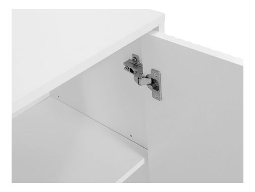 Comodă Rozoma 2D3SZ (Alb velvet + auriu) 