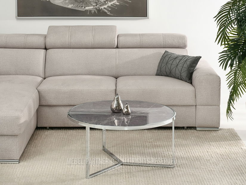 Stolić za kavu Natol (sivi mramor + krom)