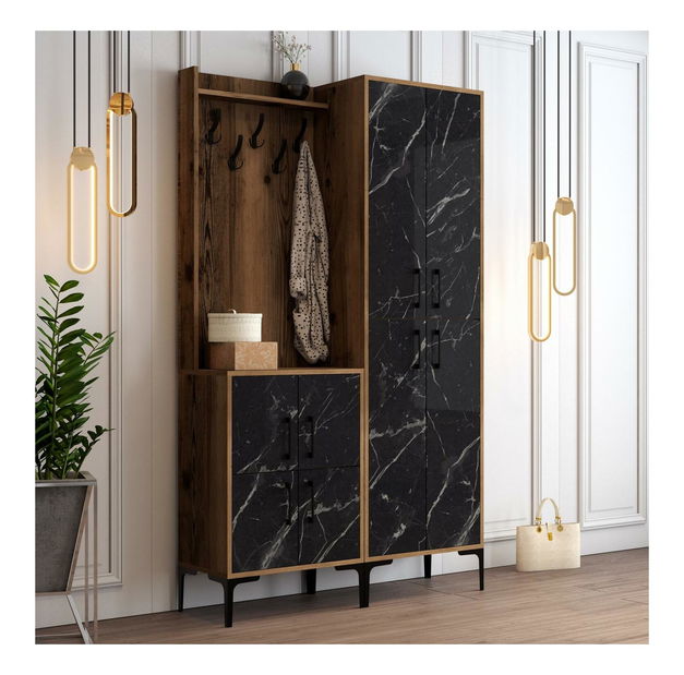 Predsieňová stena Betina BA (orech + čierna)