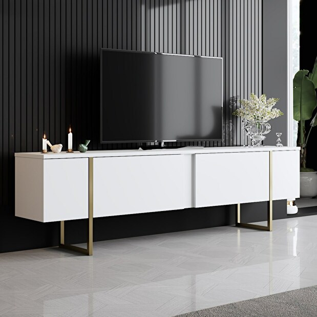 Mobilier living Luna (Alb + Auriu)