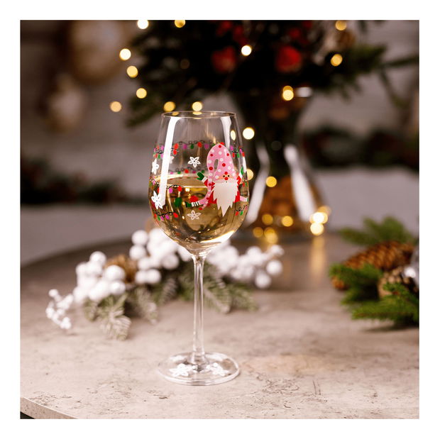 et de 3 pahare de vin 450ml Tipsi trio (motiv de iarnă)