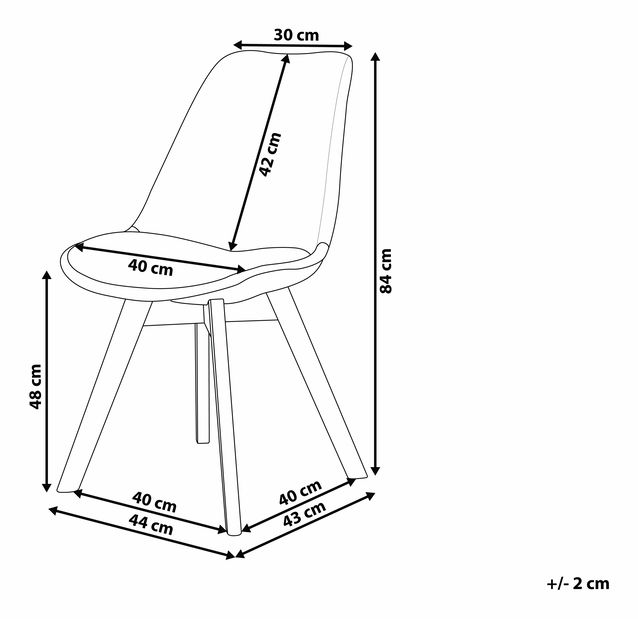 Set blagovaonskih stolica 2 kom. Doha II (svijetlo siva)