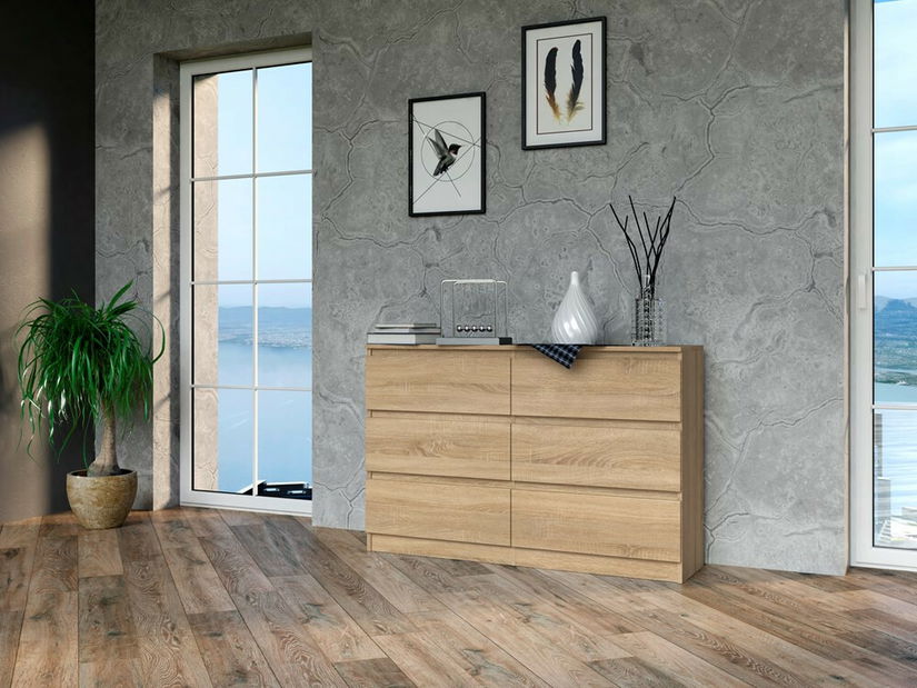 Komód Musecalo 6 120 (szonoma tölgy)