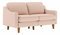 Pohovka dvojsedačka Robia 2 (lososová + orech)