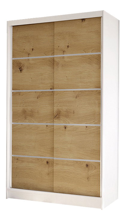 Ruhásszekrény Delana IV (fehér + artisan tölgy)