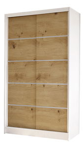 Šatníková skriňa Delana IV (biela + dub artisan)