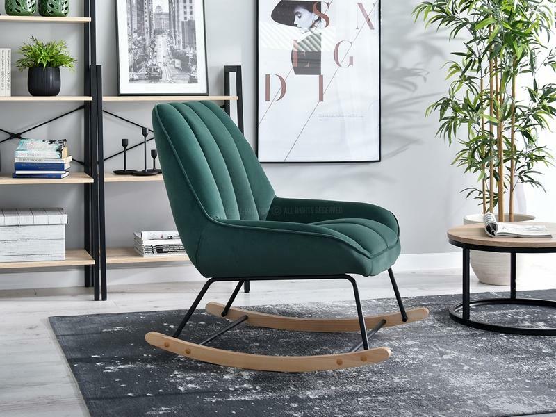 Fotel Bertie (zöld + fekete bükk)