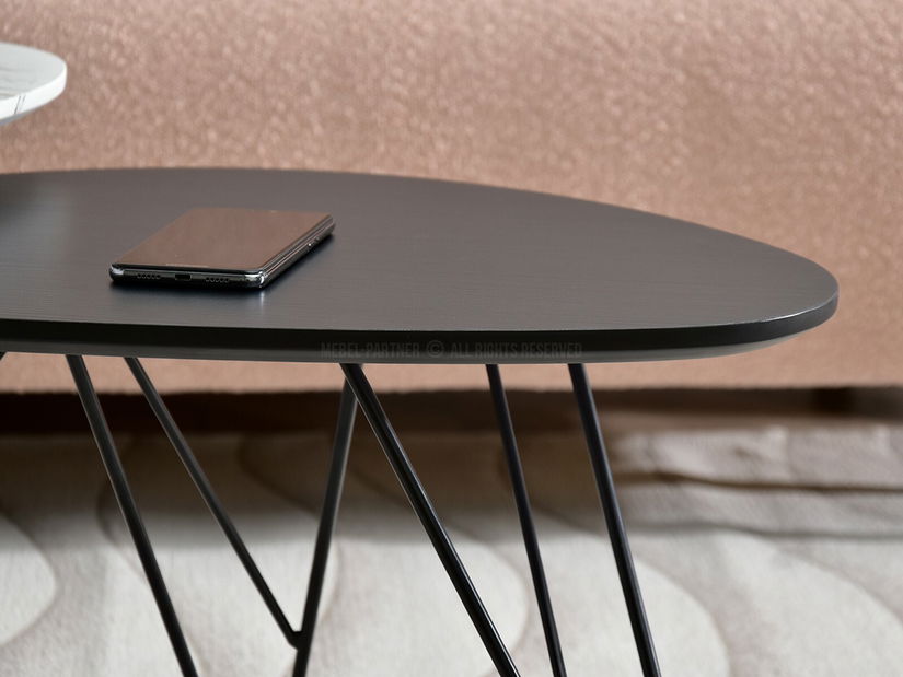 Măsuță de cafea Rave Zest Xl (alb + negru)