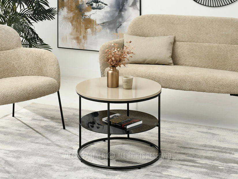 Măsuță de cafea Relevista (bej + negru)