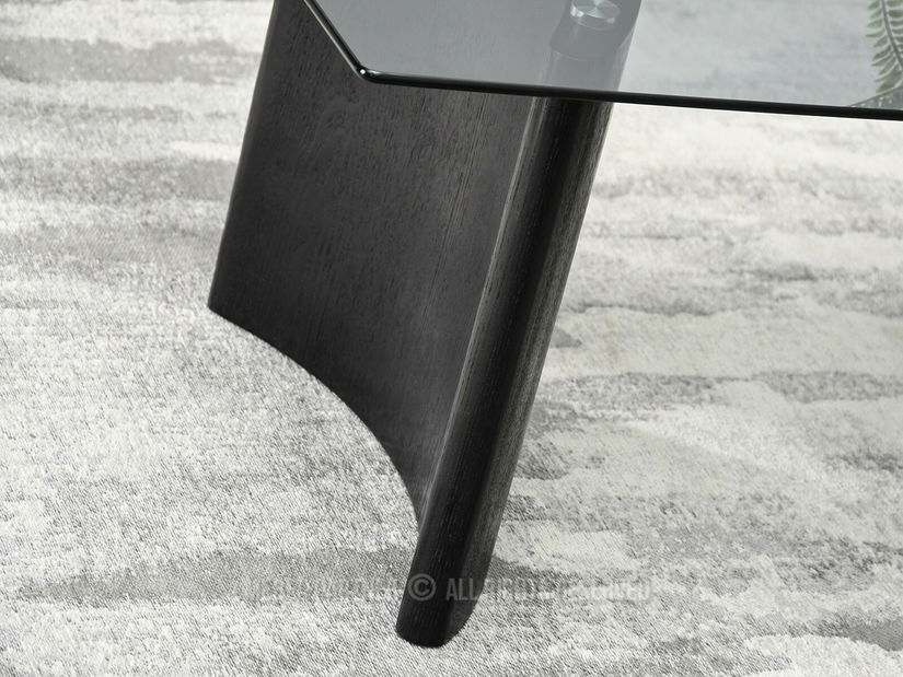 Dohányzóasztal Sue (füstös üveg + fekete)