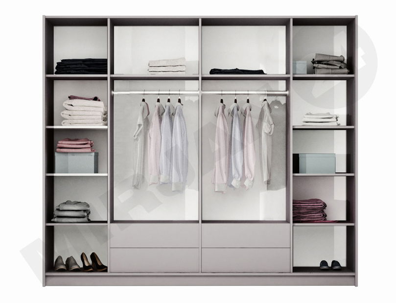 Ormar za garderobu Posty 255 (siva)