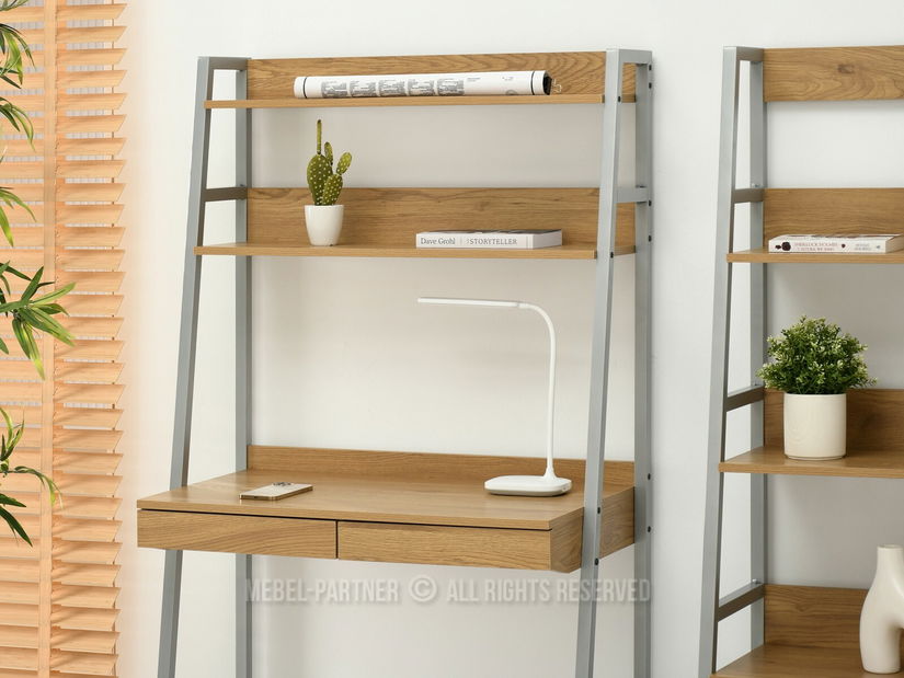 PC stolík Boge B (dub + chrómová matný)