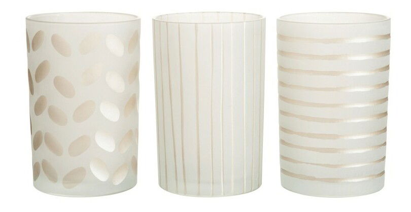 Svietnik Jolipa Na čajovú sviečku (12x12x18cm) (Biela) (3ks)