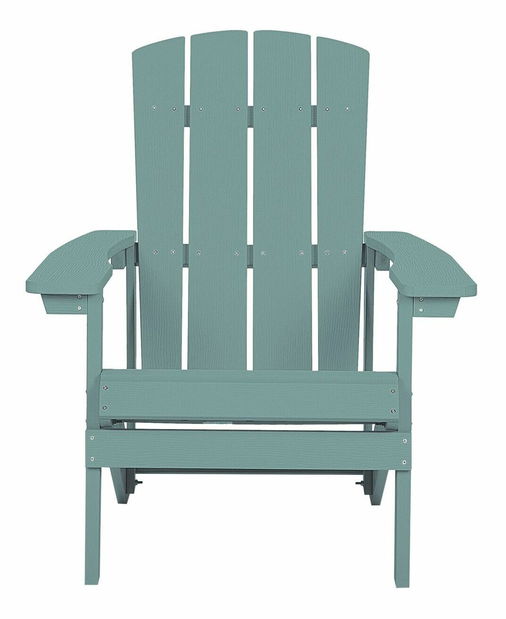 Záhradná stolička s podnožkou Adack (tyrkysová)