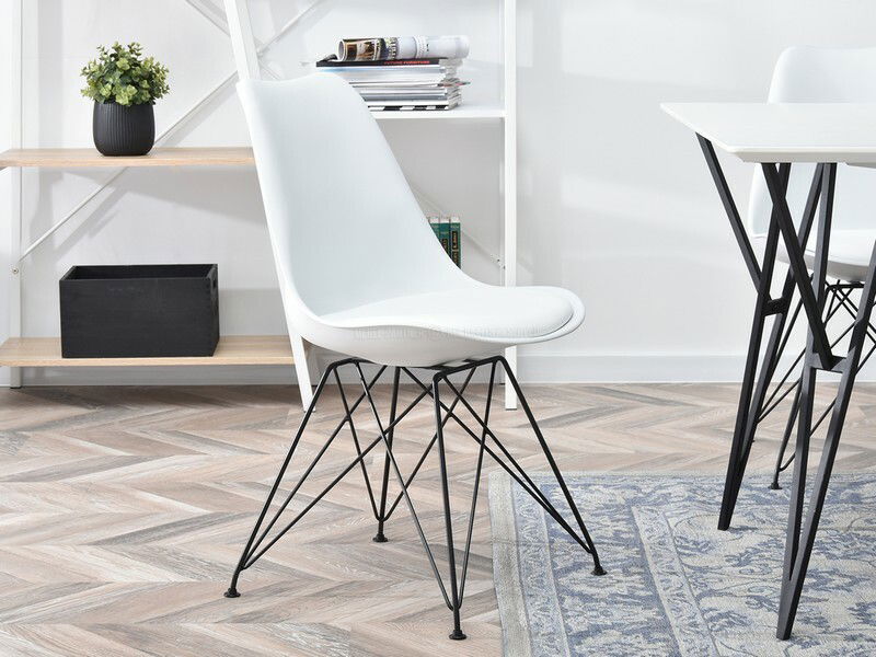 Stolička Large Rod (biela + čierna)