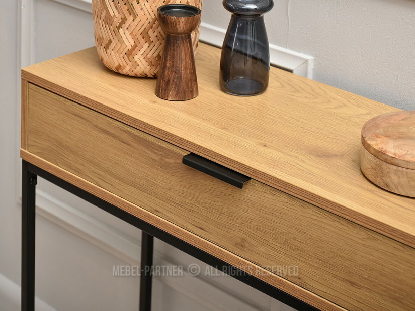 Konzolový stolík Norma M (dub + čierna)