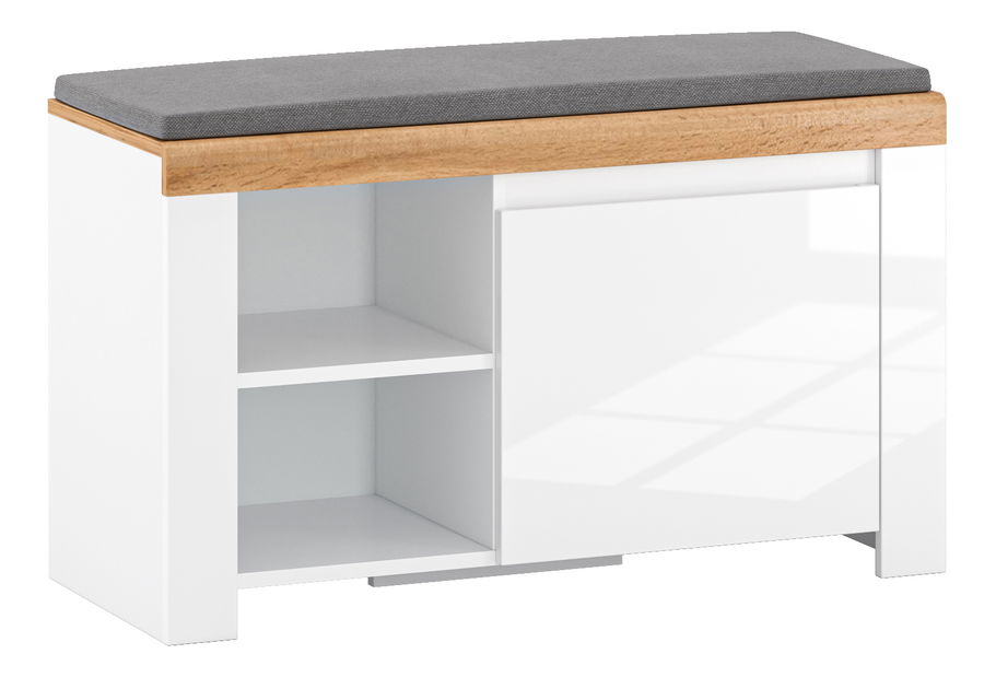 Cipőtároló Vina (fehér + wotan tölgy)