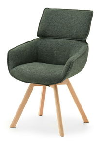 Stolica Doris (zelena + hrast)