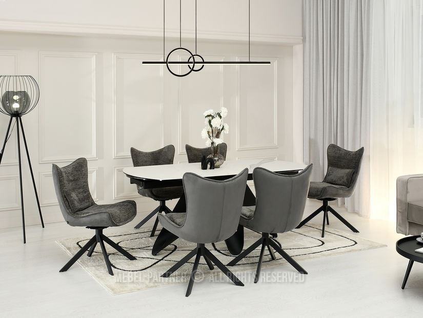 Stolica Nanny (siva + crna)