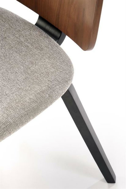 Scaun de sufragerie Mackakere (nuc + gri + negru)