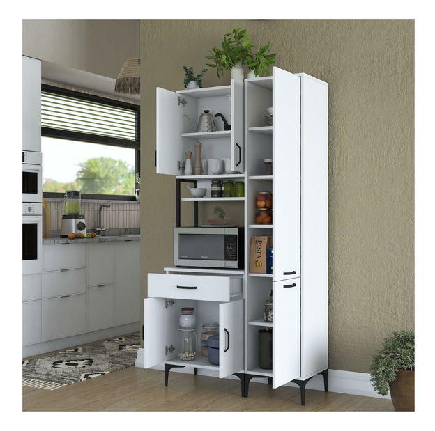 Konyhaszekrény szett Jenaretta 21 (fehér + fekete)