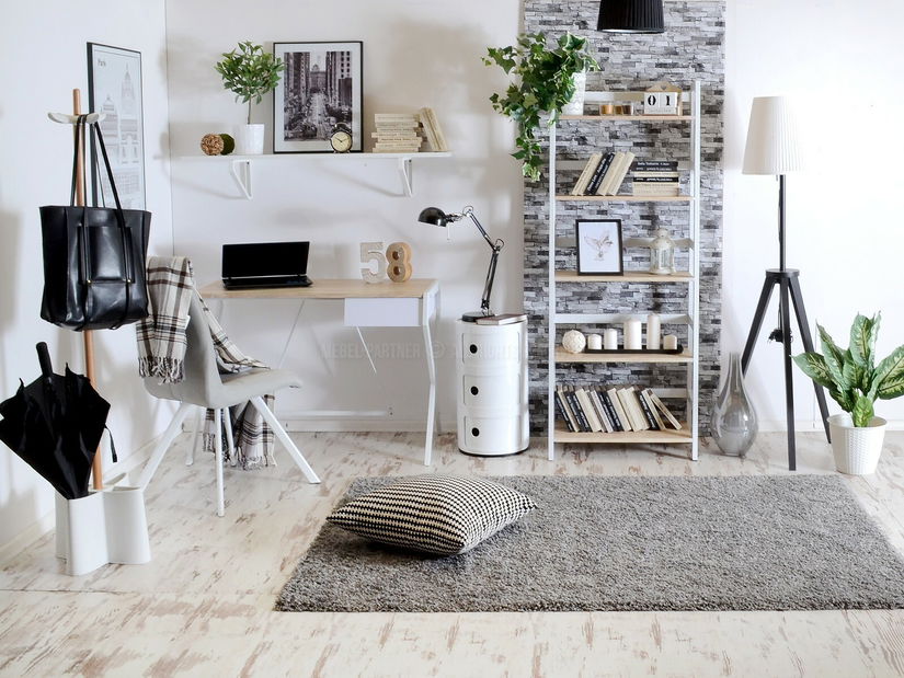 Regál Topaz (dub + biela)